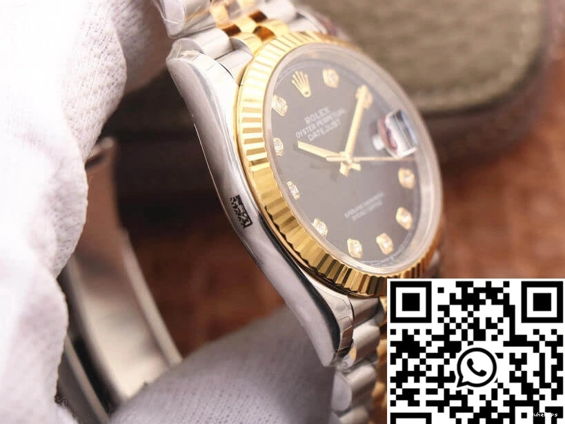 Diamond M126233-0021 EW Factory Rolex Black Datejust Dial 0829